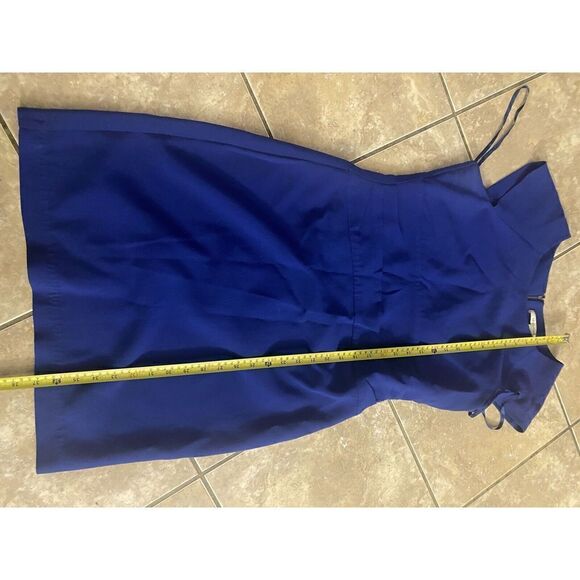 Diane Von Furstenberg 12 Career Exposed Zipper Blue Dress - Picture 4 of 7